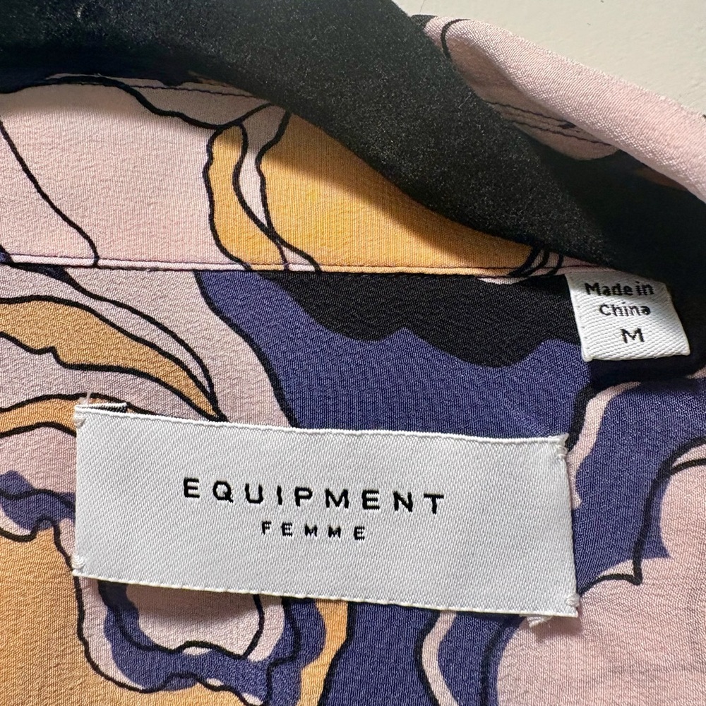 Equipment Blue and Cream Floral Blazer - Picture 2 of 3